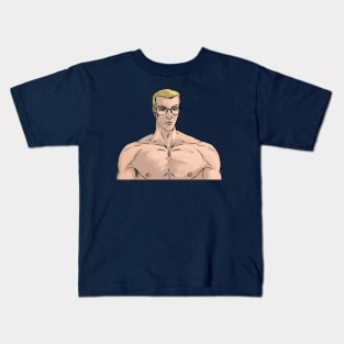 Big buff guy with glasses Kids T-Shirt